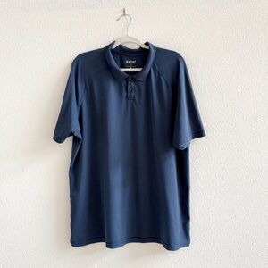 Rhone Delta Pique Polo Shirt Mens XL Blue Performance Stretch Golf Athletic